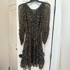 Draper James Black Floral Dress